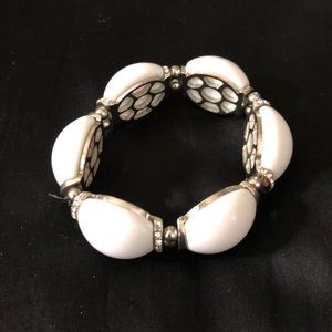 White Slip On Bracelet